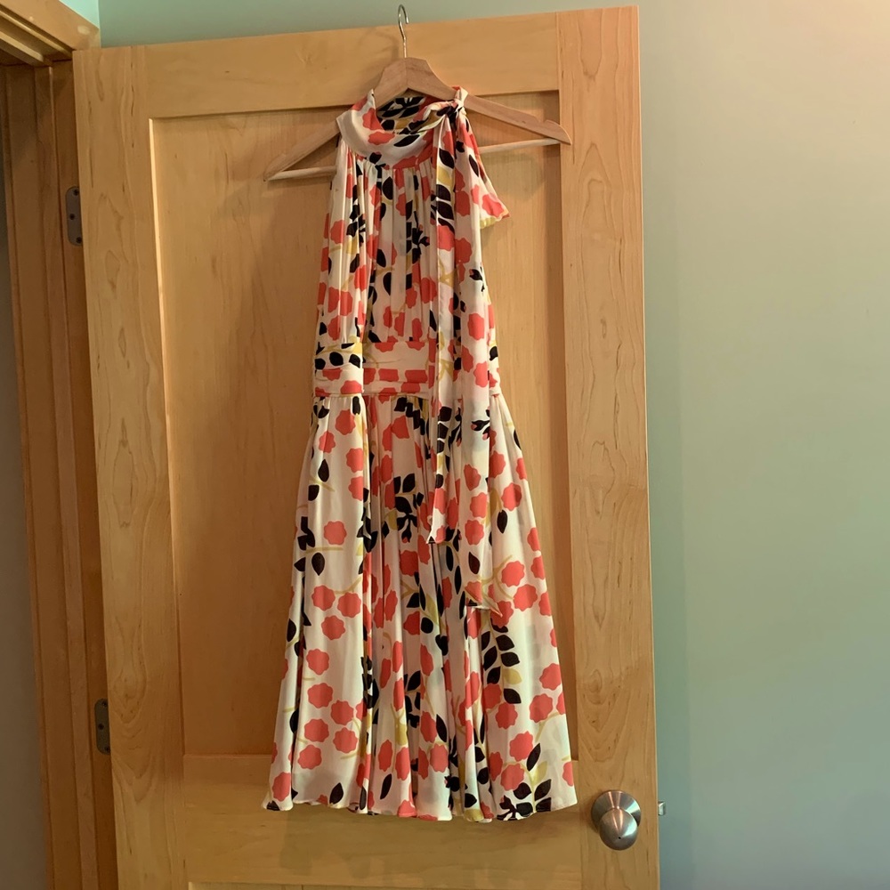 Milly tie neck dress